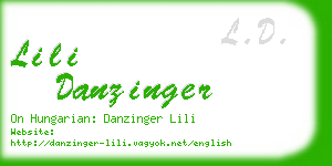 lili danzinger business card